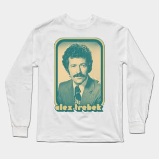 Alex Trebek / Retro Vintage Aesthetic Fan Design Long Sleeve T-Shirt